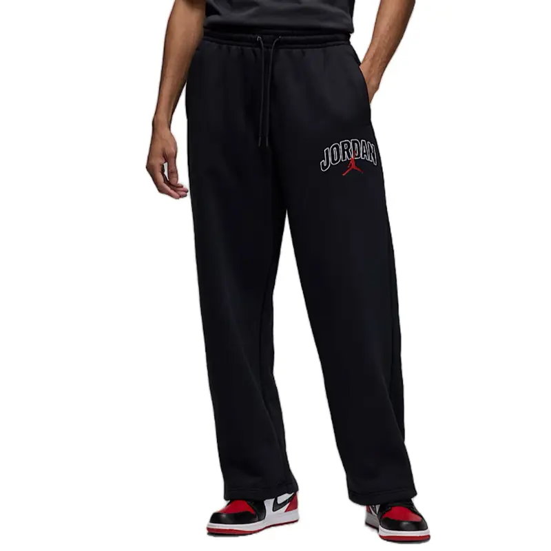 NIKE Air Jordan Men's Brooklyn Fleece Sweatpants, Oversized Casual Graphic Style with Wordmark Logo & Pockets, Graphic Sweatpants, Casual Sweatpants Style