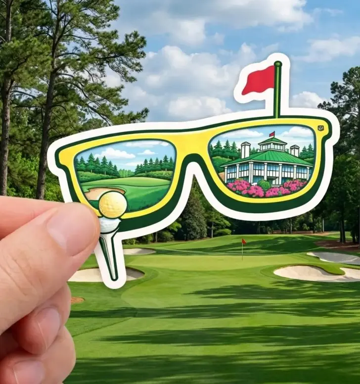 Augusta Golf Sticker, The Masters Tournament Decal, Green Jacket Pimento Sandwich Laptop Sticker