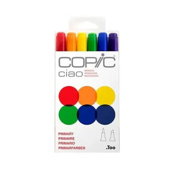 Copic - Ciao Marker Set - Primary, 6 pk