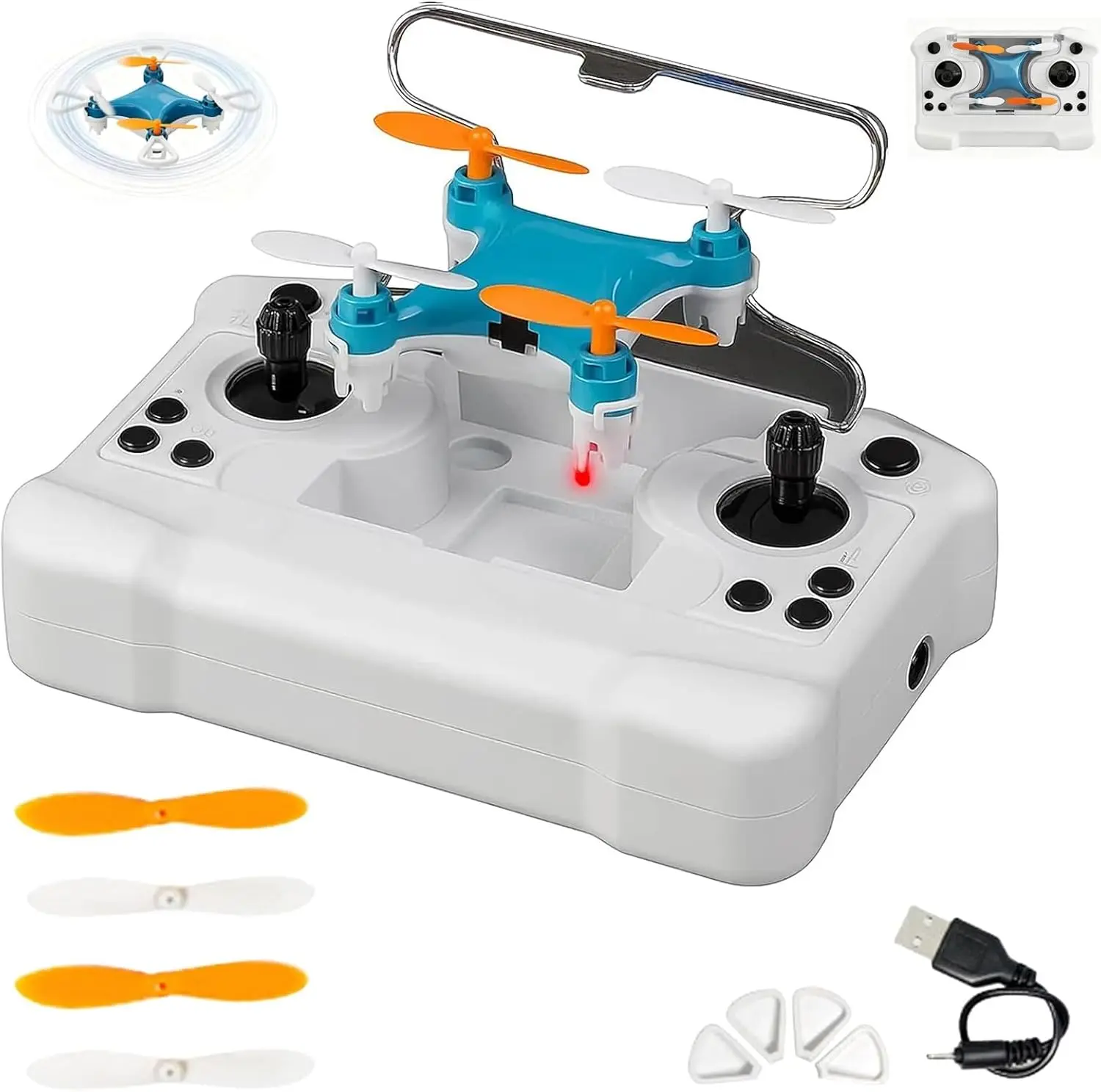 Mini Drone with Easy Stunt Flights & 360° Tricks, Perfect Beginner-Friendly Flyer, Mini Drone for Kids with LED & Altitude Hold & Propeller Protection for Indoor Outdoor Mini Quadcopter