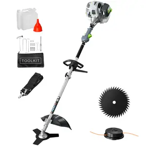 36CC Gas Powered Weed Wacker, 3-in-1 2-Stroke Gas Powered Weed Eater String Trimmer, Brush Cutter 3/40-Tooth Blade with Shoulder Strap for Home Garden Lawn Trimming