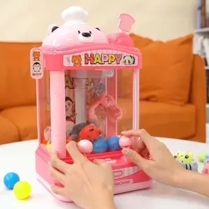 Mini Claw Machine for Kids, Pixel Art Rabbit Vending Machine Toys for Girls Boys Kids, Candy Claw Machines with Plush and Capsule Toy for Age 3+, Birthday Party for 3-8 Years Old Kid（Blue/Pink）