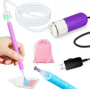 Electric  Painting Pen with 2 Pens - Adjustable Suction, E Painter for  Painting Art Pen Without Wax, Art Accessories for Setting AB Stones, Long-Lasting - Purple
