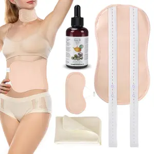 Castor Oil Pack, Adjustable Reusable Castor Oil Pack Wrap for Liver Detox, Castor Oil Pack Wrap for Stomach Less Mess, Elastic Strap Bamboo Cotton Machine Washable Anti Oil Leak  Set - 4 Organic Flannel Wraps with Organic Cotton, 4 fl. oz./125ml