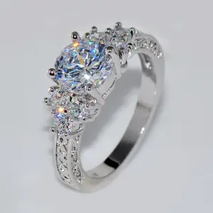 Zircon Jewelry Eight Heart Eight Arrow Zircon Engagement Ring Suitable for Daily and Holiday Wear