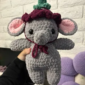 Handmade Elephant with Fruit hat