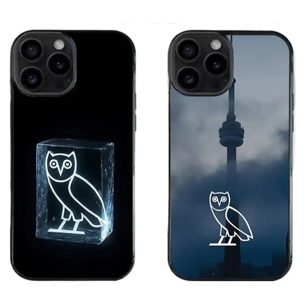D-Drake O-OvO OWL LOGO Phone Cases For iPhone 17 Promax Pro Air 16 Plus 15 14 13 12 Magnetic Magsafe Wireless Charging Cover