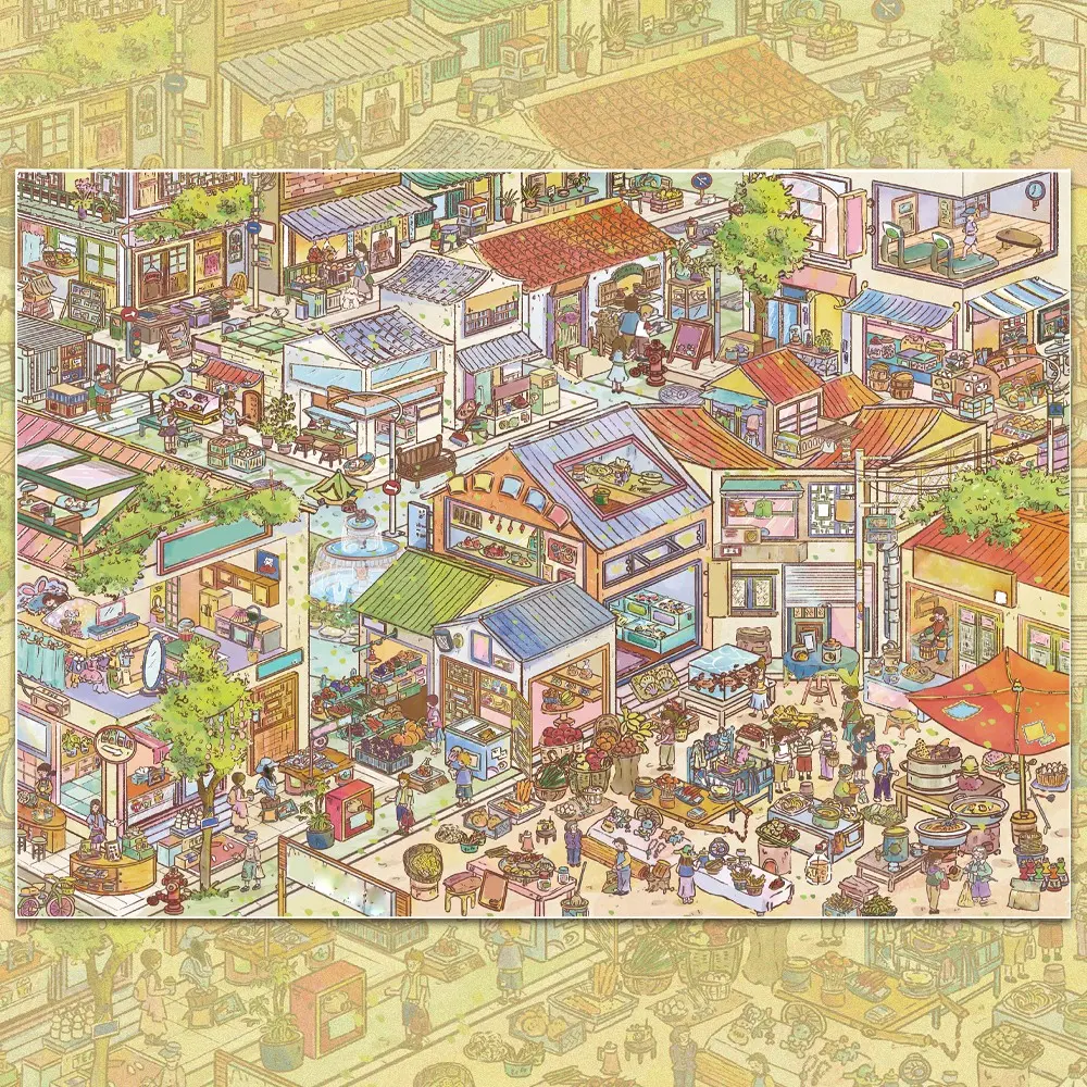 Build Your Colorful City! Immersive Diorama Scenes Scrapbooking Stickers for Handmade Journal Enthusiasts, Immersive DIY Stacking Scenery Stickers for Aesthetic Stress‑Relief Crafts, Immersive DIY Scenery Stickers for Stress Relief Crafting