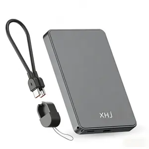 Mini Magnetic 5000mah Power Bank, Ultra-Light Thin Wireless Charger, Fast Charging MagSafe Battery Pack for iPhone 17/16/15/14/13/12/Plus/Pro Max Compact Device Chargeable - Cellphone