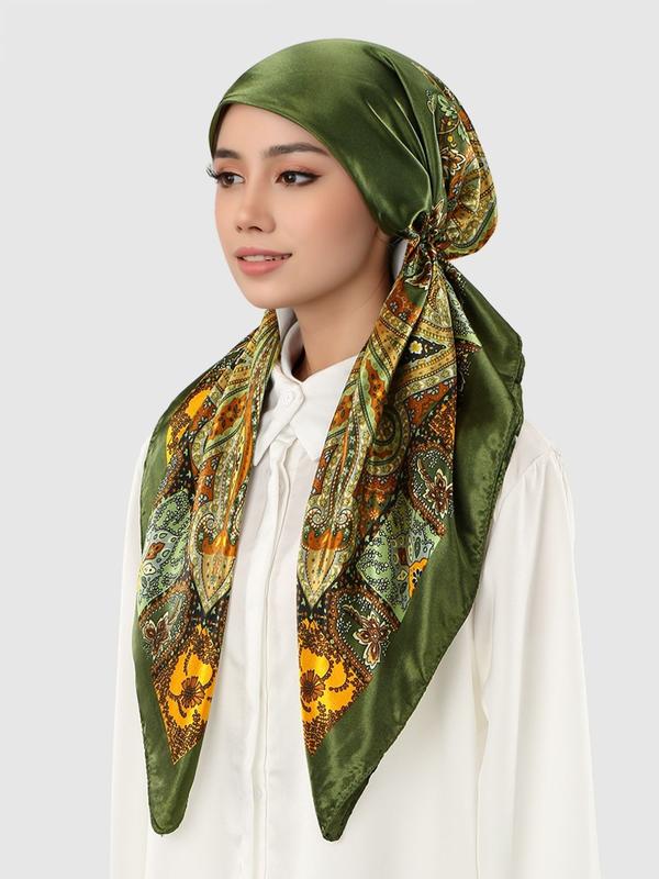Elegant Satin Hijab Scarf, Soft Breathable Fabric, Easy Sweat Absorption, Perfect for Daily Wear, Elastic Fit Design Elegant Satin Hijab Scarf, Soft Breathable Fabric, Easy Sweat Absorption, Perfect for Daily Wear, Elastic Fit Design