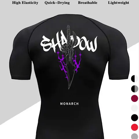 Men's Dragon Print Compression T-Shirt, Quick-Dry Breathable Stretch Fabric, Tight-Fitting Short Sleeve Top for Fitness and Outdoor Activities, Gym Graphic Tee, Activewear Tees, Fitness Sport Top