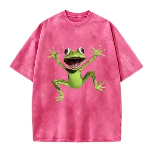 Fashionable Retro Style Women'S Casual Sports Top with Frog Prince Print, Available in Multiple Colors And Sizes S-XXL for Spring And Autumn