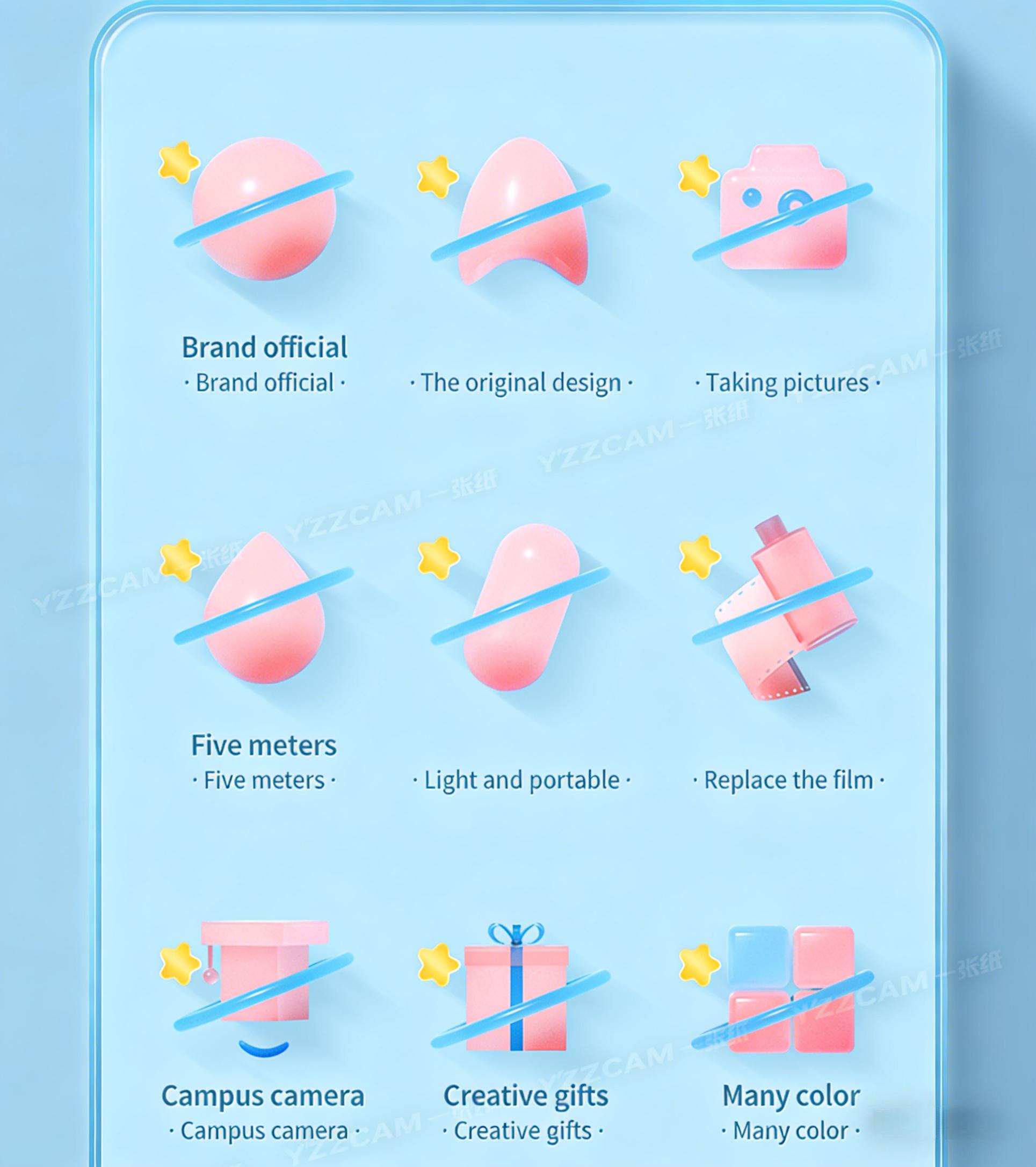 Film Camera: Point-and-Shoot Mini Retro Film Camera, Waterproof, Non-Instant, Creative Gift for Students and Instagram