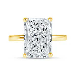 The Katelyn: 5CT Elongated Radiant Cut Diamond in 14K Gold