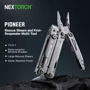 NEXTORCH Pioneer MT20 Multi-Tool - Rescue Shears & Tools Kit, 50Cr15MoV Blade, 268g, 109mm x 39mm x 28mm, Heavy-Duty Construction, Multifunctional Tool, Folding Multitool, Hand Tools