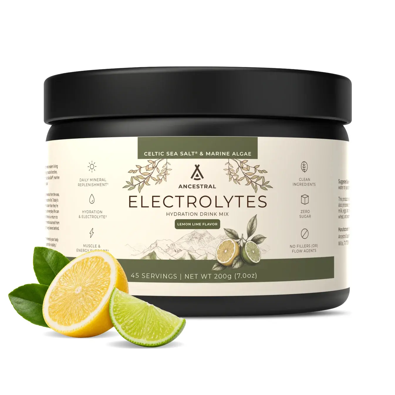 Ancestral Electrolytes Powder – Hydration Drink Mix with Sodium, Potassium & Magnesium – Zero Sugar