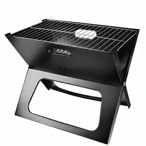 Portable Charcoal Grill, Foldable Mini Tabletop BBQ Grill for Camping, Small Portable Grill for Outdoor Cooking, Picnics, Tailgating & Backyard