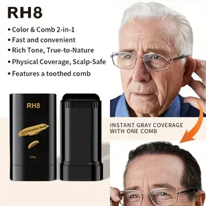 Hair dye stick - hair dye stick/cream, emergency complementary color, three colors to quickly cover white hair, Root Touch Up, Grey Hair Coverage, long-lasting waterproof and sweat-proof, easy to use, easy to clean, rotating design, comb teeth, ideal gift