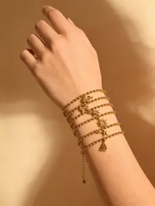 Women's Stainless Steel Pendant Bracelet, Whale Starfish Sailboat Sun Charm Beaded Chain, Casual Jewelry for All Seasons, Charms Bracelet