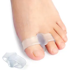 Gel Toe Corrector, 10 Pack of Toe Separators with 2 Loops, Big Toe Spacer for Bunion Pain and Overlapping Toe