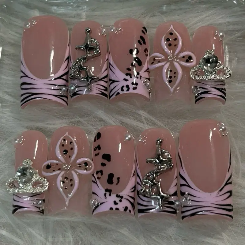 ACRYLIC handmade press ons | Jungle Diva | BXBYNAILS ACRYLIC handmade press ons | Jungle Diva | BXBYNAILS