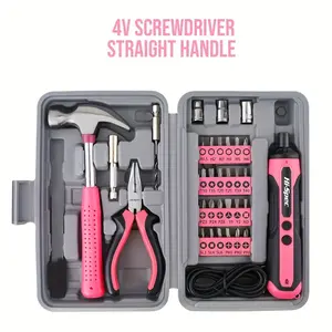 NEW 4v Electric Screwdriver Household Tool Set Pliers Hammer