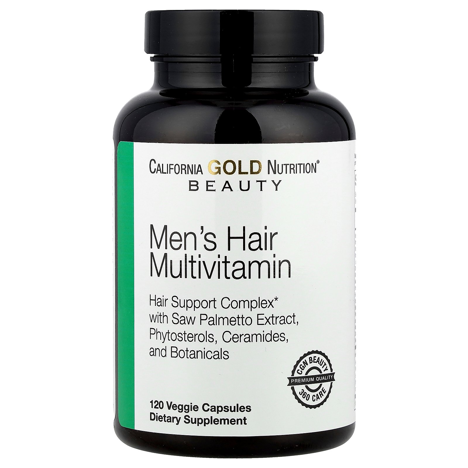 California Gold Nutrition Beauty, Men's Hair Multivitamin, 120 Veggie Capsules