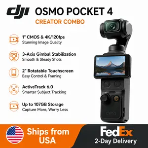 DJI Osmo Pocket 4 Creator Combo 4K Gimbal Camera Vlog Handheld Stabilizer
