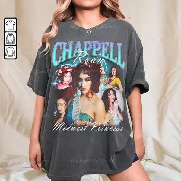 ChappellRoan  Midwest Princess  T-Shirt - Fan Tees- Merch Gift -  Retro 90s Tee T-shirts, Crewnecks, Hoodies  Gifts Suitable for Anyone