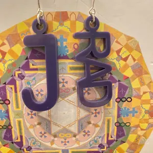 Purple Acrylic JRAD Earrings gift for music lovers Joe Russo’s Almost Dead - Fashion Accessory