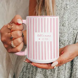 [SALE OFF - SHIP FROM US] Mama Mug, New Mom Gift, Mothers Day Gift, First Time Mom Present, Personalized Mommy Coffee Mug, New Parent Gift, 1st Time Mom Est