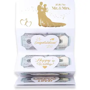 Wedding Card for Bride and Groom, Wedding Card Money Holder, Wedding's Money Cards for Cash Gifts (To The New Mr. & Mrs.)