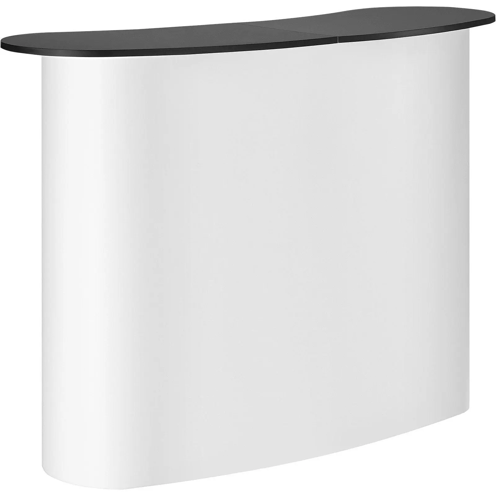 Portable Wooden-Aluminium Tradeshow Podium Table with Storage Shelf and Carrying Bag