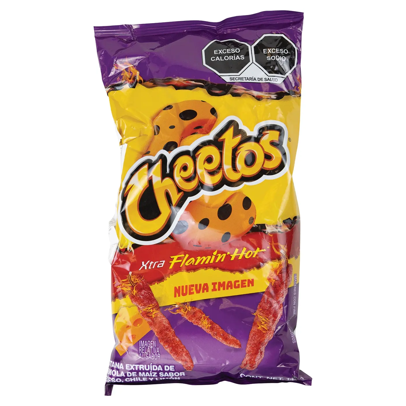 Mexican Cheese, Chili Pepper, Lime, Corn Chips/Crisps Xtra Flamin Hot 145G (Bigger Bag)