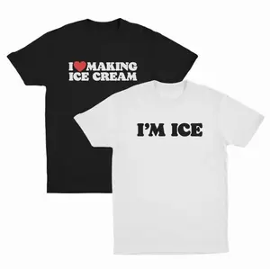 I Love Making Ice Cream I'm Ice Shirts, Cotton Crewneck, Couple Shirt, Easy To Coordinate Fall And Winter Fashion For Men And Women, Gifts For Lover