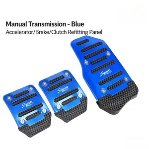 Universal 2/3PCS Anti-Slip Car Pedal Cover Set for Manual & Automatic, Durable Metal Brake Accelerator Clutch Pads, Stylish Interior Trim Upgrade NONE