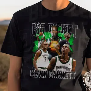 JALILELKHOURY Kevin Garnett Vintage Basketball T-shirt For Fans Unisex Tee With Unique 90s Bootleg Design And Sustainable Cotton Material