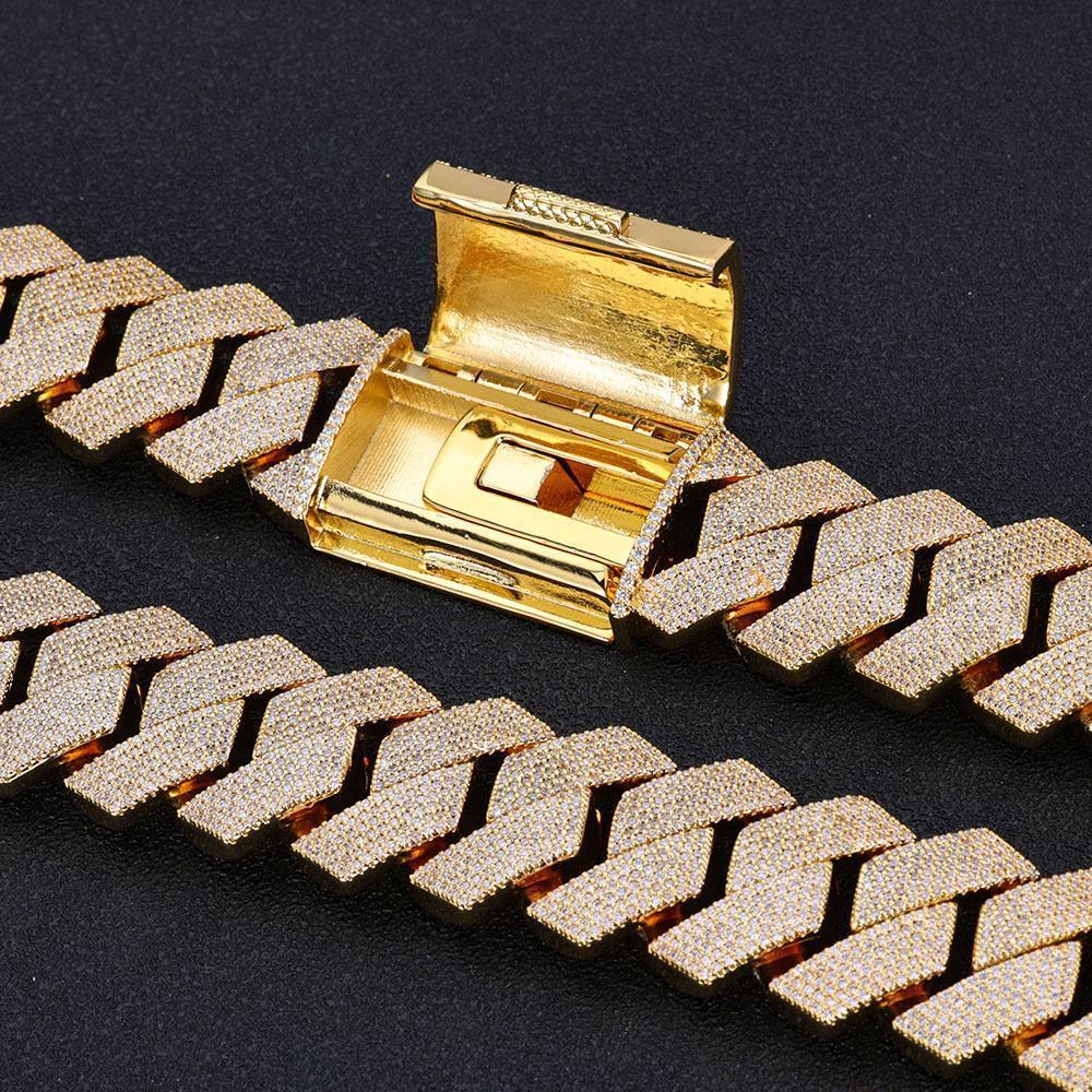 NUOYA 25MM Big heavy Iced Out Bracelet Men Woman Luxury Cz Cuban Link Bracelet Hip Hop Jewelry Drop Shipping ﻿