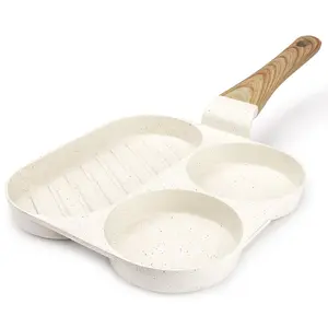 GiPP Nonstick 3-Hole&4-Hole Egg Frying Pan, Granite Pancake Skillet