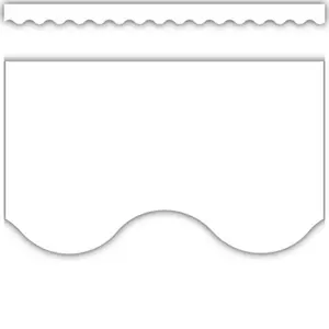 White Scalloped Border Trim