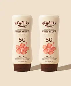 Pack of 2 Hawaiian Tropic Sheer Touch Ultra Radiance Lotion Sunscreen SPF 50, 8.0 fl oz