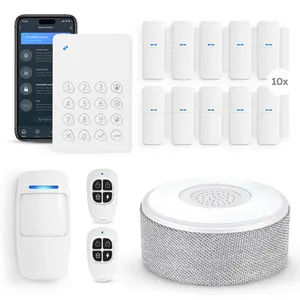 Home Monitoring-15 Pieces Home Security System,WiFi Alarm Home Security Kit