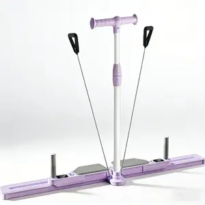 Lavender Purple Home 6in1 Rebound Resistance Rope Beginner Suitable Pilates Board Push Up Tool Enlarged Non Slip Pedal