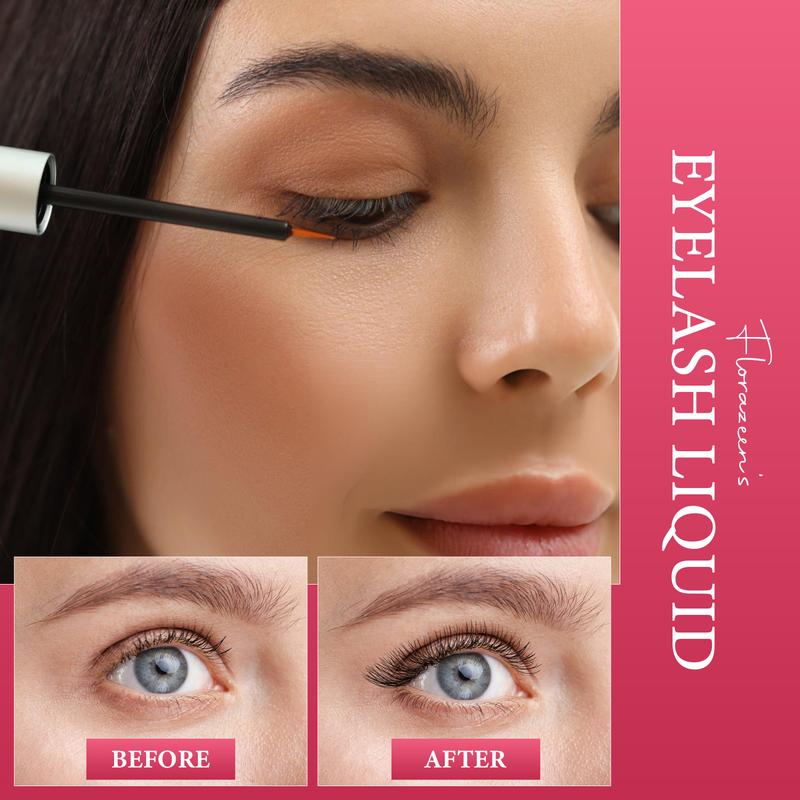 Florazeen Eyelash Essence Liquid - Lash Boosting Serum for Beautiful, Healthy, Strong Eyelash Growth Brush Daily