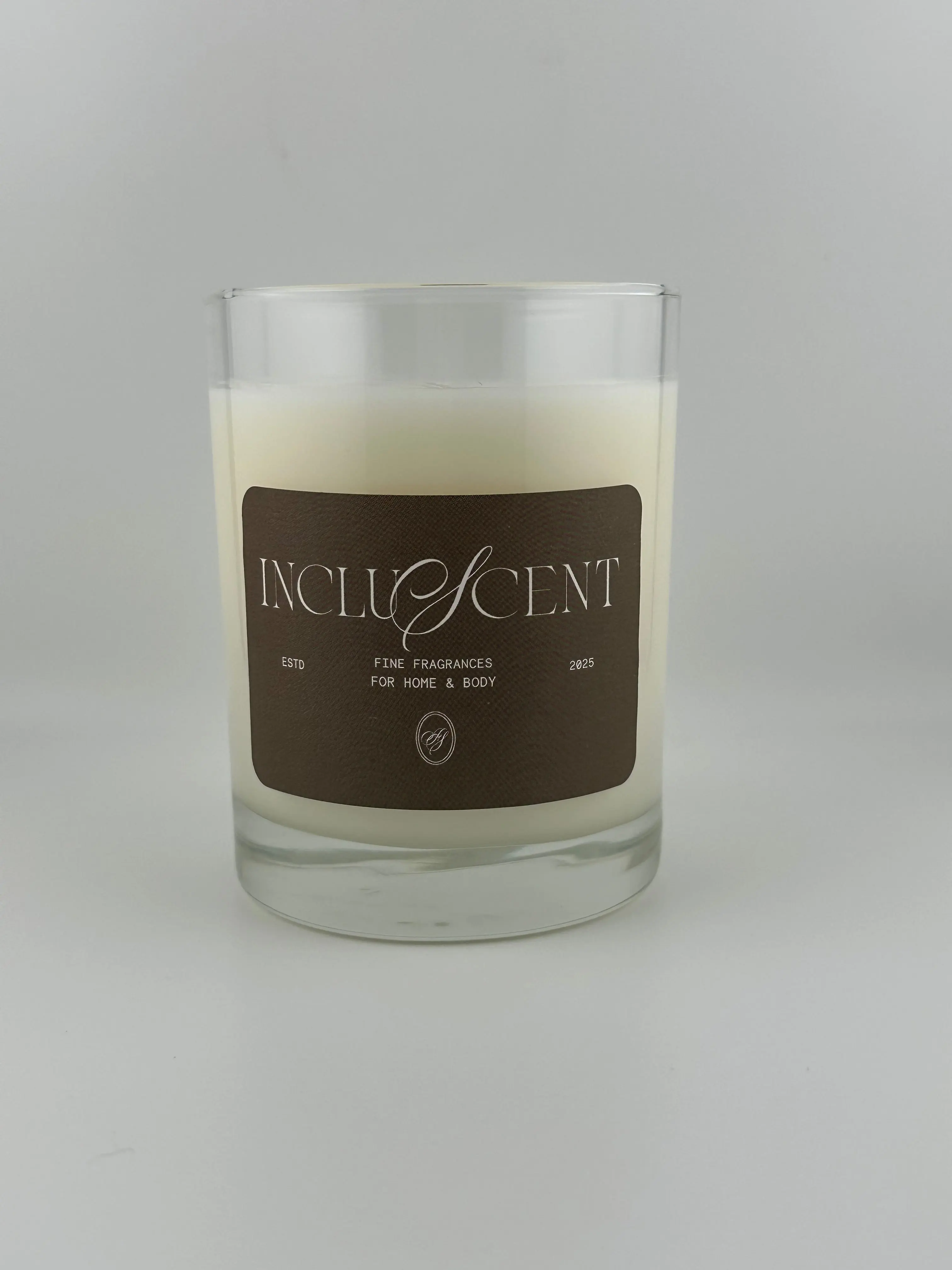 IncluScent Solace Tonka & Musk Luxury Wooden Wick Candle 10 oz Coconut Wax Creamy Vanilla Tonka Cashmere Musk Fragrance for Home Decor Glass Aroma