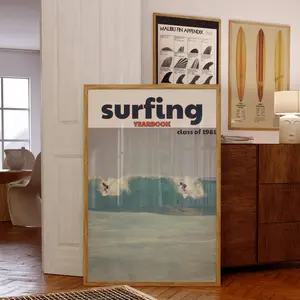 Retro Surf Magazine, surfer Summer poster, vintage surfer magazine print, waves print, surf poster, coastal cowgirl, california surf