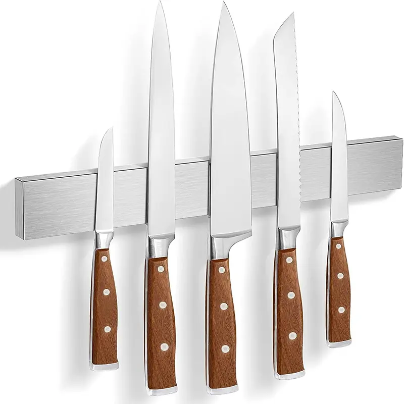 Magnetic Knife Holder for Wall 10 inch, Metal Knife Rack Kitchen Utensil Holder for Refrigerator Mount Tool,Kitchen Accessories Storage Organizer