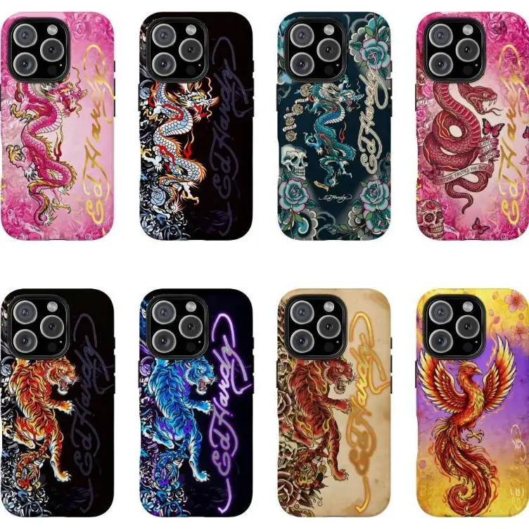 Trendy Y2k Phone Case Skull Leopard Shockproof, Vintage Aesthetic Tiger Collage Design Cellphone Cover with Slim Durable TPU Protection, Compatible with iPhone 11-17 Pro Max Plus & Samsung, Ideal Gift for Men Women