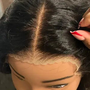 Glueless Wig Burmes 100% Humain Hair - Natural Black Curly Extension