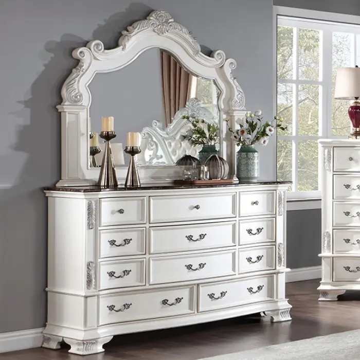 CM7478WH-4PC Astoria Grand Esperanza Pearl White Finish Wood